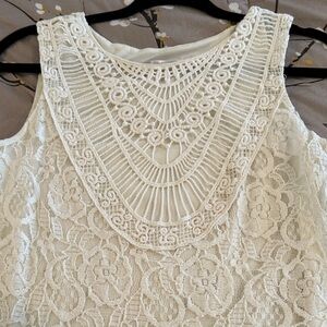Xhilaration Cream Lace Wedding Dress